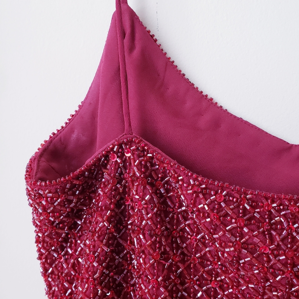 Ann Taylor Red Beaded Sequins Top - Picture 10 of 15